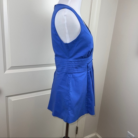 BCBGMAxAzria Chambra Blue V Neck Peplum Top XS - Picture 5 of 12